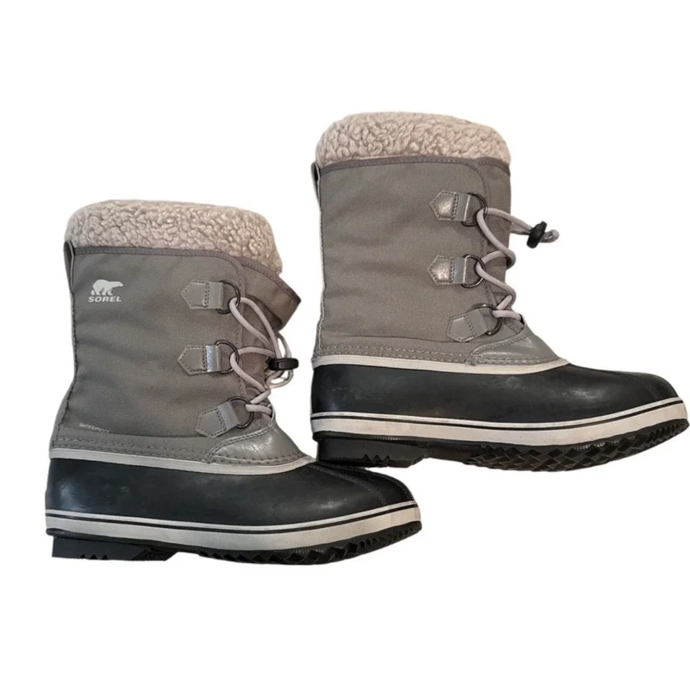 Sorel Winter Yoot Pac Nylon Waterproof Snow Boots Kids Sz 7 Women's Sz 8.5 or 9‎